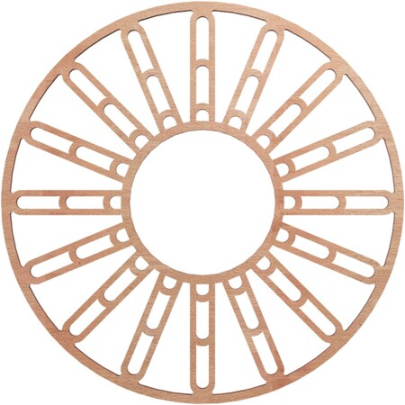 Ekena Millwork Hale Wood Fretwork Pierced Ceiling Medallion, Cherry, 16"OD x 5 3/4"ID x 1/4"T CMWP16X16X0250HHCH